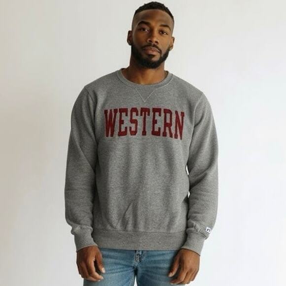 Russell Athletic Other - Vintage Western University Stitched Gray Red Sweatshirt Size L